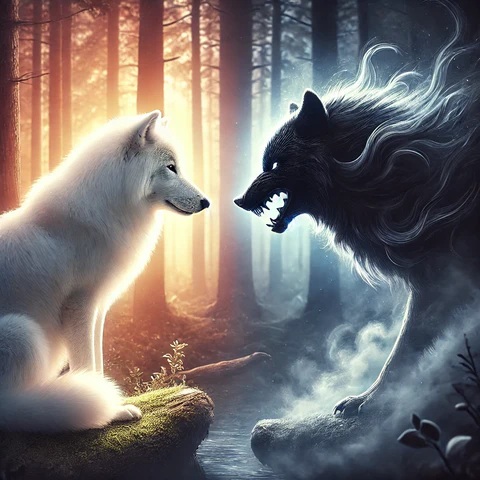 gentil et méchant loup